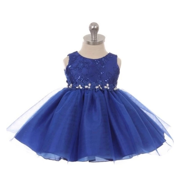 royal blue dress for baby girl